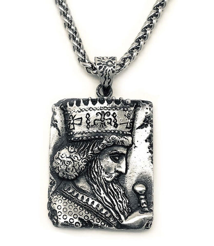 Asoodehdelan Sterling Silver Khashayar Sha Persian Empire King Pendant Gift Farvahar