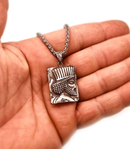 Asoodehdelan Sterling Silver Persian Achaemenid Officer Soldier Necklace Pendent
