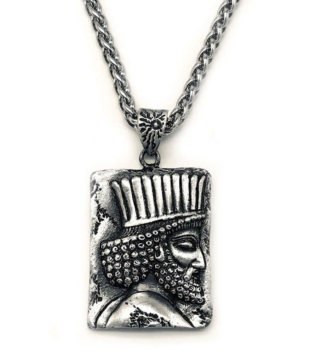 Asoodehdelan Sterling Silver Persian Achaemenid Officer Soldier Necklace Pendent