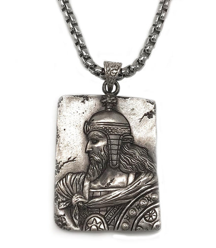 Sterling Silver Persian heroic Rostam Dastan Necklace Pendant Gift