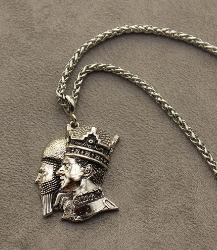 Cyrus The Great And Reza Shah Pahlavi Persian Kings Necklace