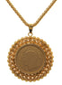Gold Pt Persian Pahlavi Lion Sun Shir Khorshid Necklace Gift