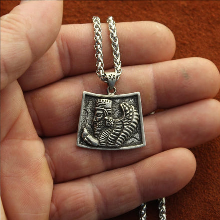 Sterling Silver Persian Iranian Wiged King Darius The Great