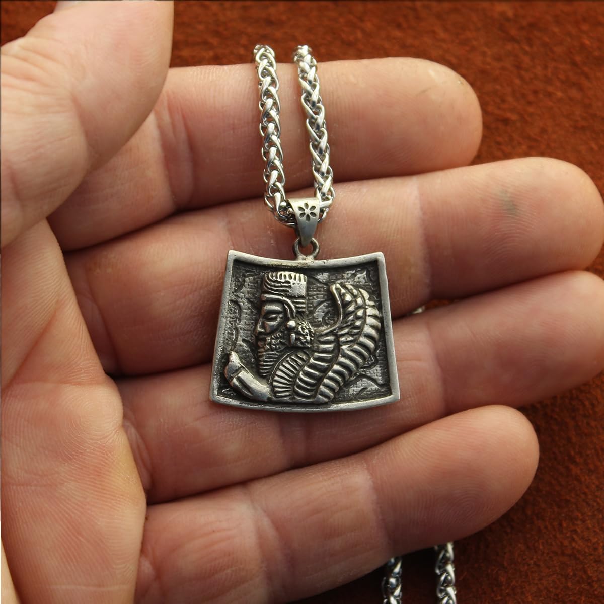 Sterling Silver Persian Iranian Wiged King Darius The Great