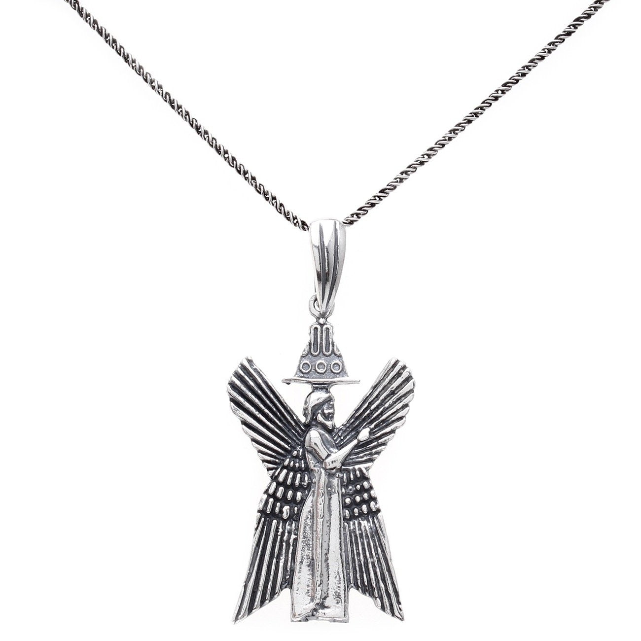 Sterling Siver 925 Persian Ahura Mazda Farvahar Necklace Zoroastrian Gift
