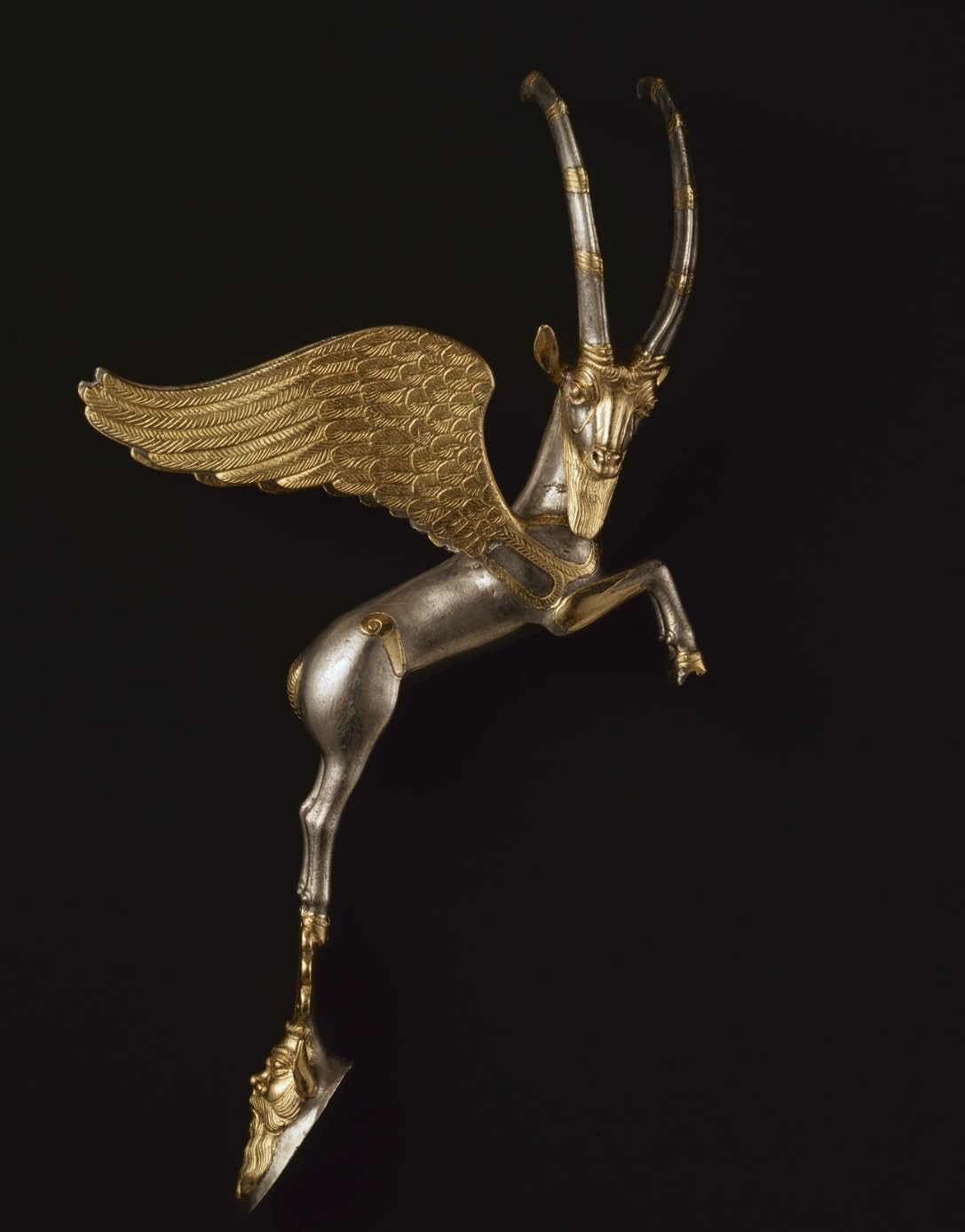 Sterling Silver Persian Iranian Necklace Winged Capricorn Necklace