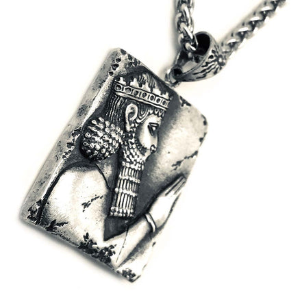 Sterling Silver Darius The Great King Of Persian Necklace Achaemenid
