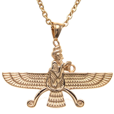 Double Sided Farvahar  Necklace Iranian Persian Necklace