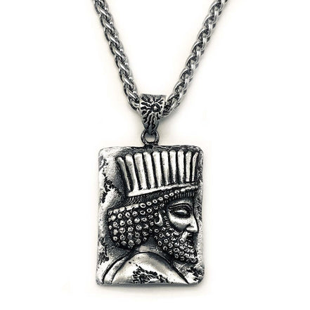 Asoodehdelan Sterling Silver Persian Achaemenid Officer Soldier Necklace Pendent