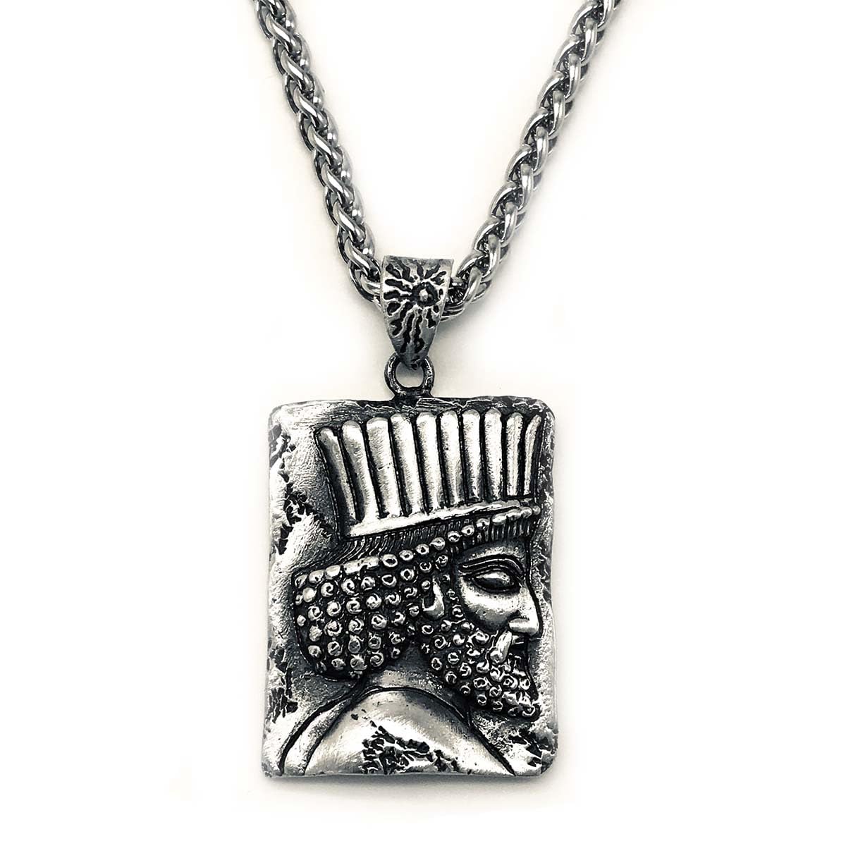 Asoodehdelan Sterling Silver Persian Achaemenid Officer Soldier Necklace Pendent