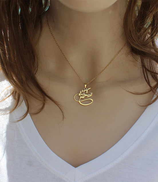 Persian Farsi Poem Chain Necklace Pendant Persian Chain Necklace