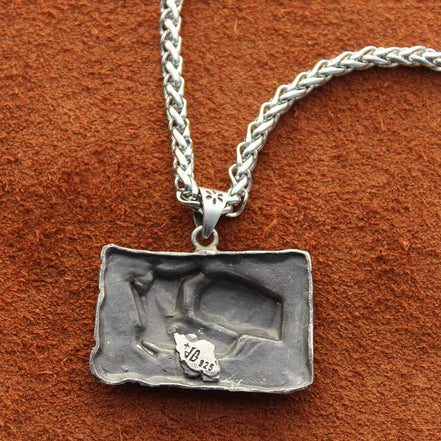 Sterling Silver Persian Empire Lion Bull Fight Achaemenid Iranian Necklace Pendant