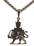 Sterling Silver Lion Sun Shir Khorshid Persian Pahlavi Necklace Pendant