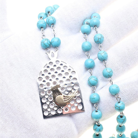 925 Sterling Silver Morghe Amin Necklace Iranian Persian Amin Morq Necklace