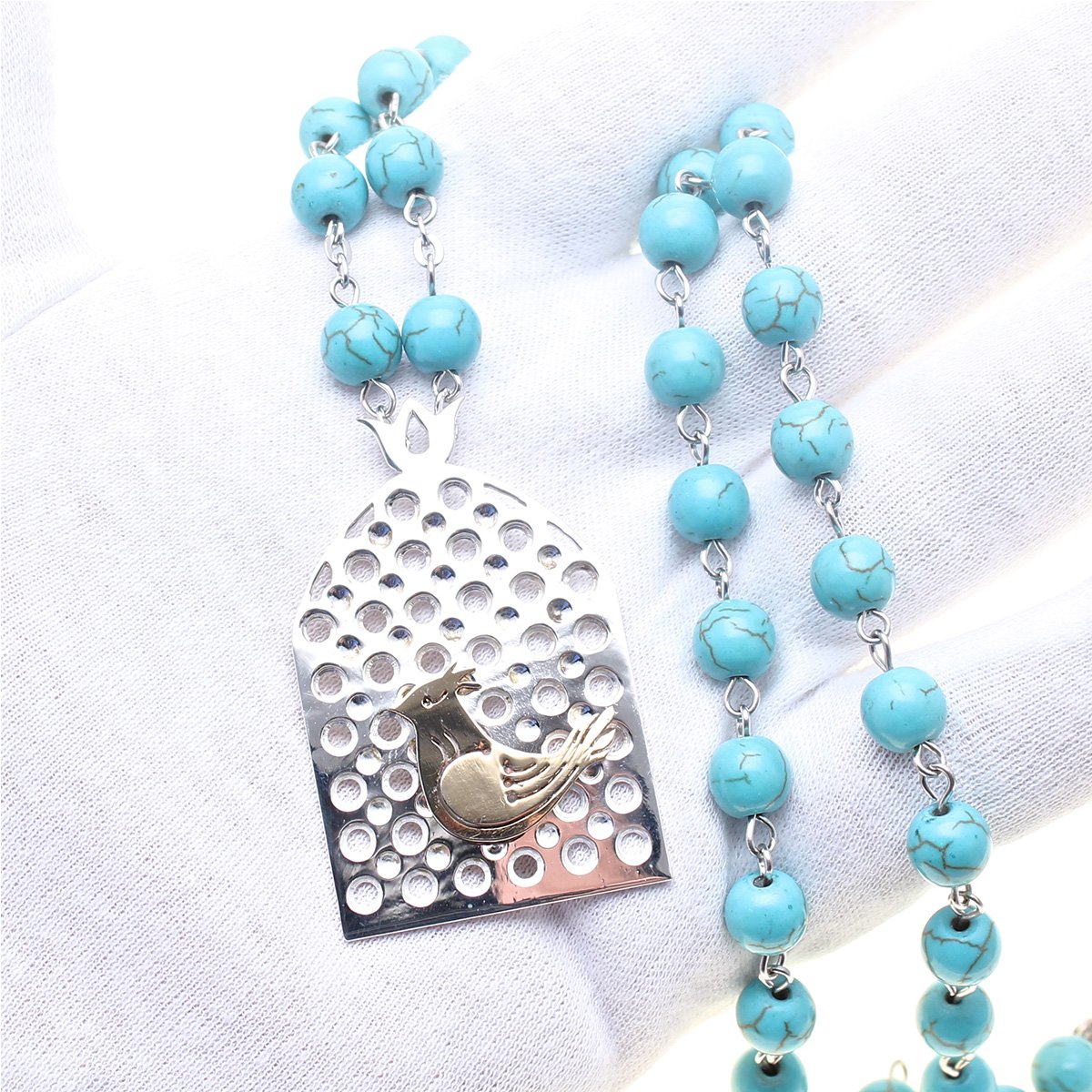 925 Sterling Silver Morghe Amin Necklace Iranian Persian Amin Morq Necklace