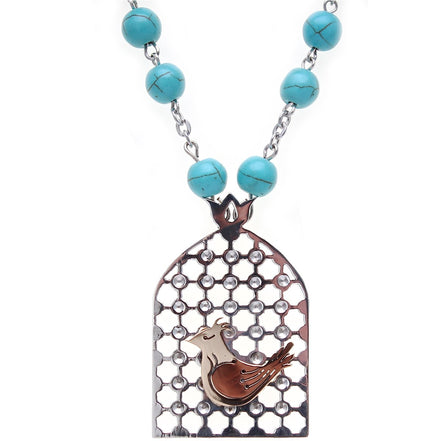 Sterling Silver 925 Morghe Amin Necklace Persian Sharzad Morgh Love Bird Art