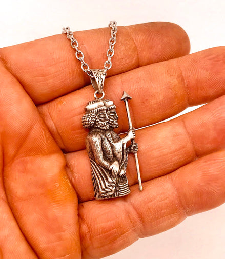 Asoodehdelan Sterling Silver Persian Hakhamaneshian Soldier Worrier Necklace Pendant