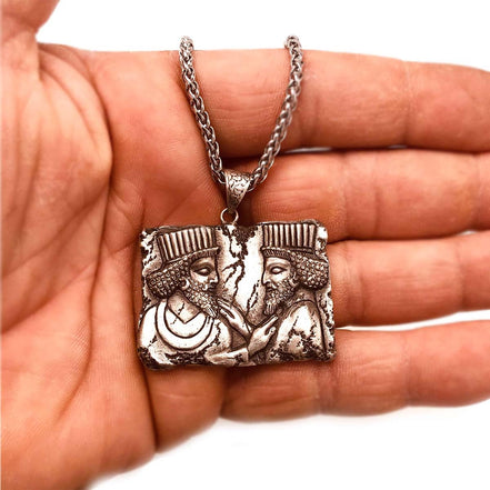 Asoodehdelan Sterling Silver Persian Achaemenid Kings Necklace Pendant Gift