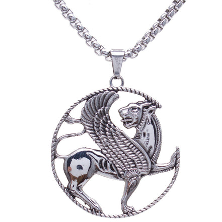 Iranian Persian Army Winged Lion Necklace Chain Persia Gift
