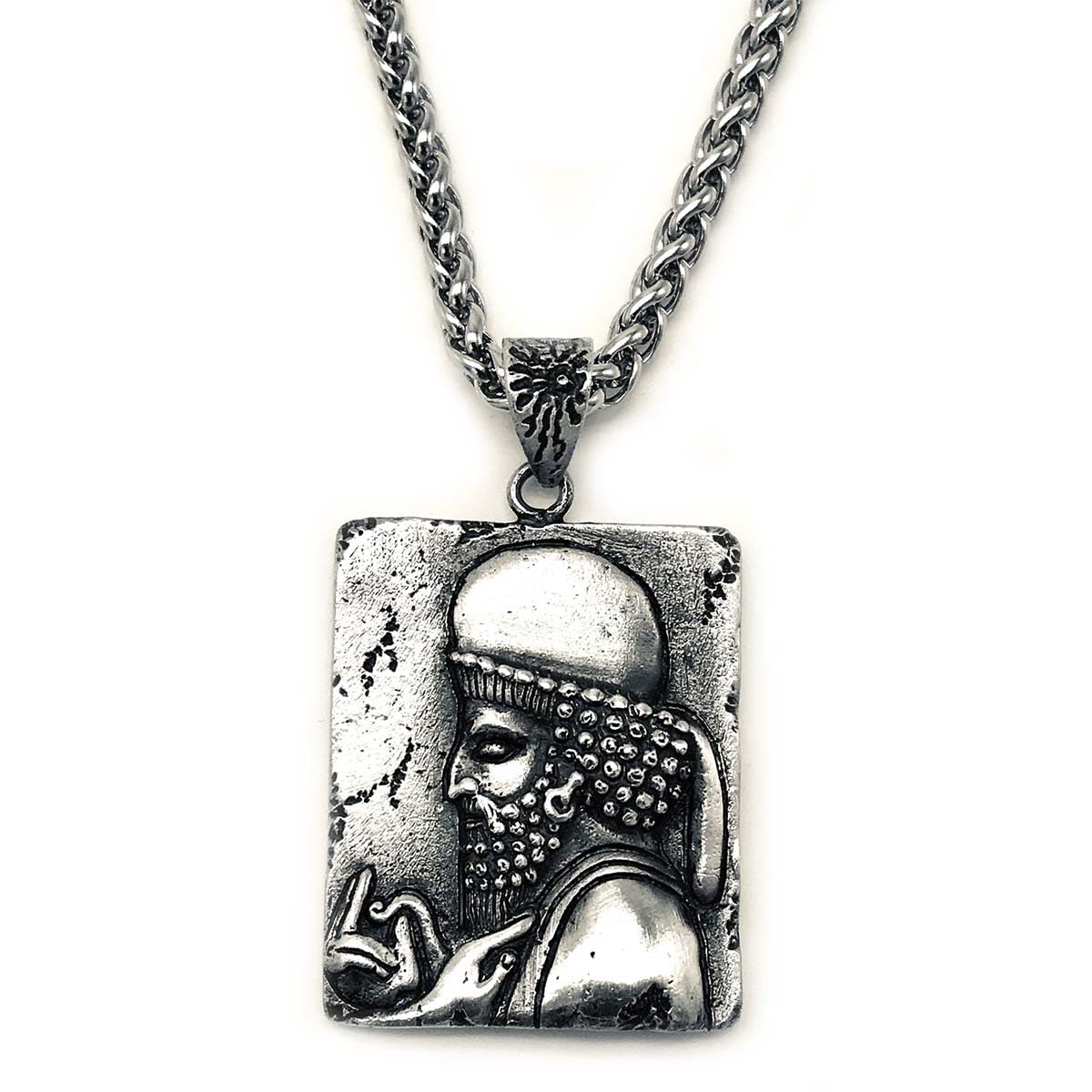 Sterling Silver Persian Achaemenid Hakhamaneshian soldier Necklace Pendant