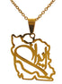 Persian Gulf iran iranian map necklace Earrings Set