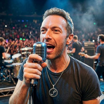 Chris Martin Coldplay Eshgh Love round necklace