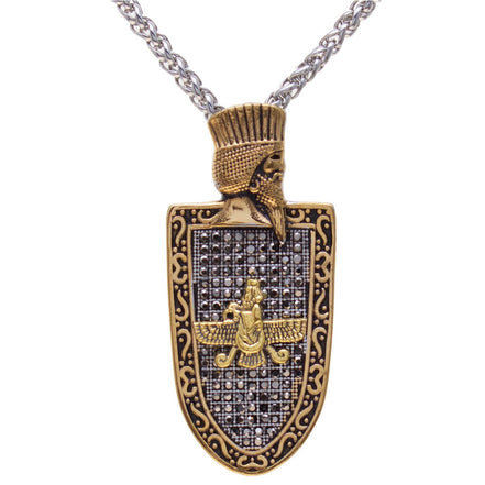 Cyrus The Great Farvahar Necklace Chain Persian Faravahar Gift Persia Farsi Parsi Art