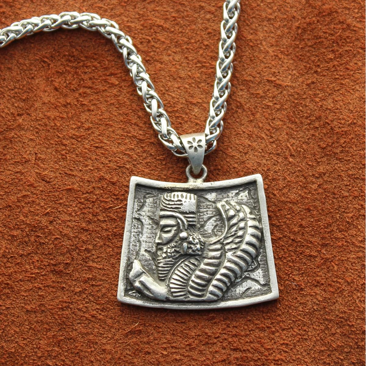 Sterling Silver Persian Iranian Wiged King Darius The Great