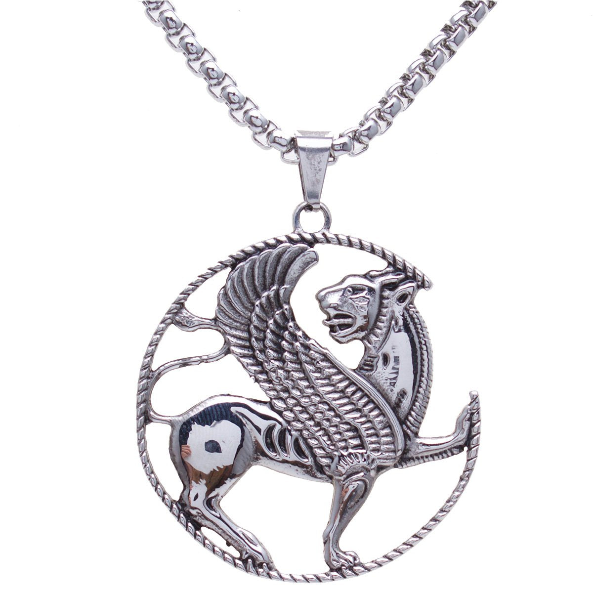 Iranian Persian Army Winged Lion Necklace Chain Persia Gift