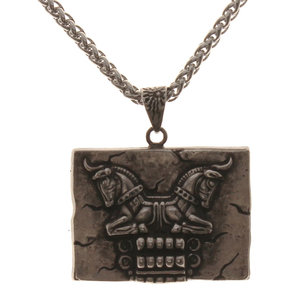 Sterling Silver Iranian Persian Capital Of Column Necklace