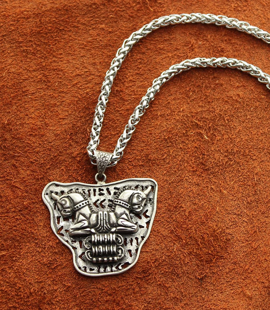 Sterling Silver Iranian Persian Necklace Capital Of Column Necklace Chain