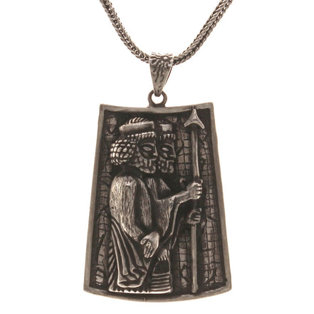 Iranian Sterling Silver Persian Achaemenid Hakhamanesh Soldiers Worrier Necklace Pendant