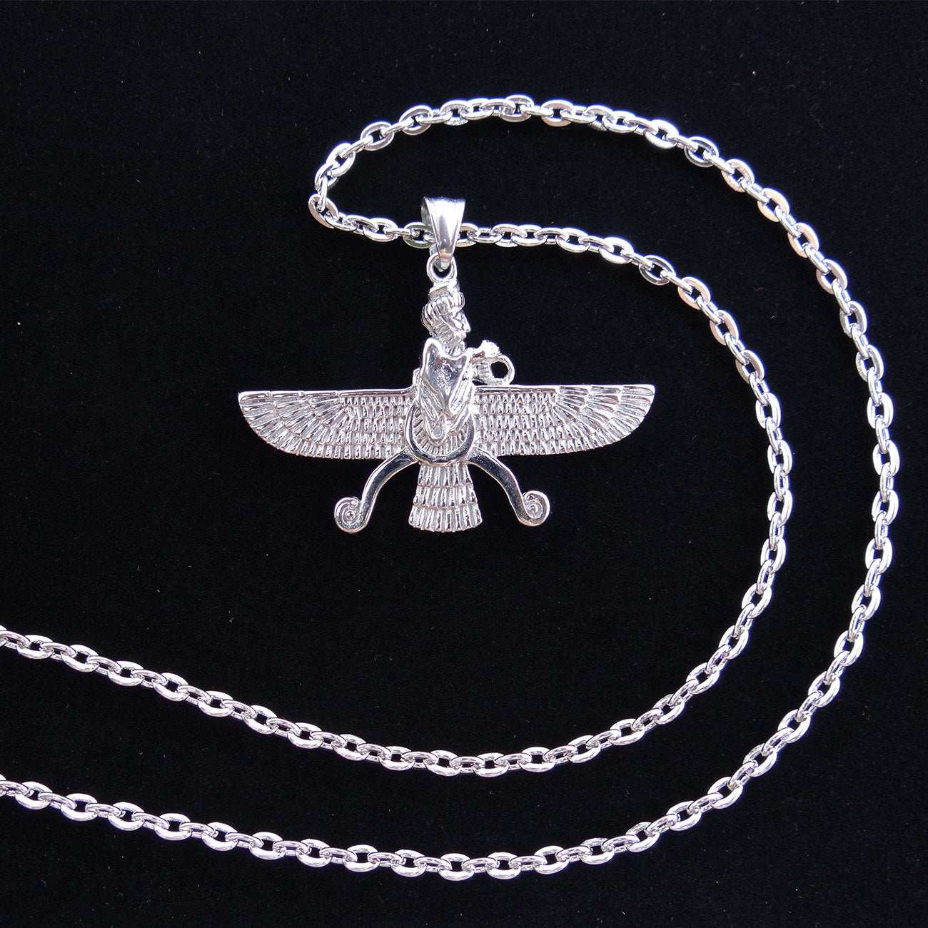 Double Sided Farvahar Necklace Iranian Gift Persian Iran Faravahar