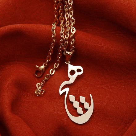 Asoodehdelan Persian Farsi Hich Heech Nothing Necklace Chain Pahlavi Farvahar Persia Art Gift