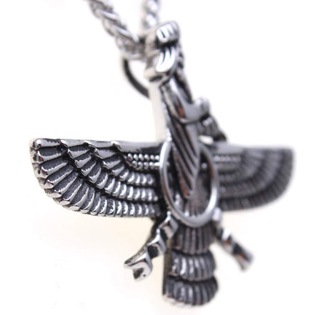 Large Farvahar Necklace Iranian Persian Art Iran Faravahar Necklace