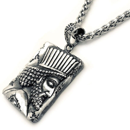 Asoodehdelan Sterling Silver Persian Achaemenid Officer Soldier Necklace Pendent