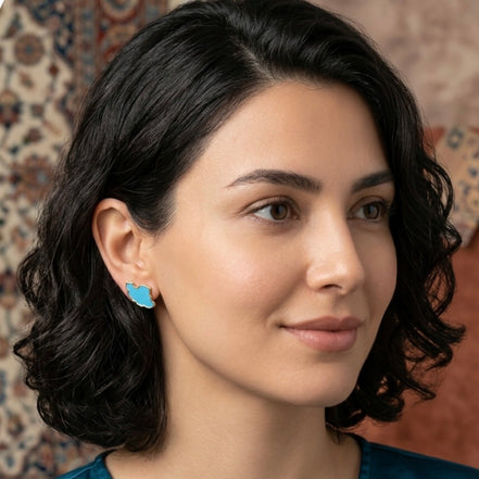 0 Iran Map Earrings