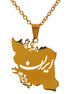 Persian Gulf iran iranian map necklace Earrings Set