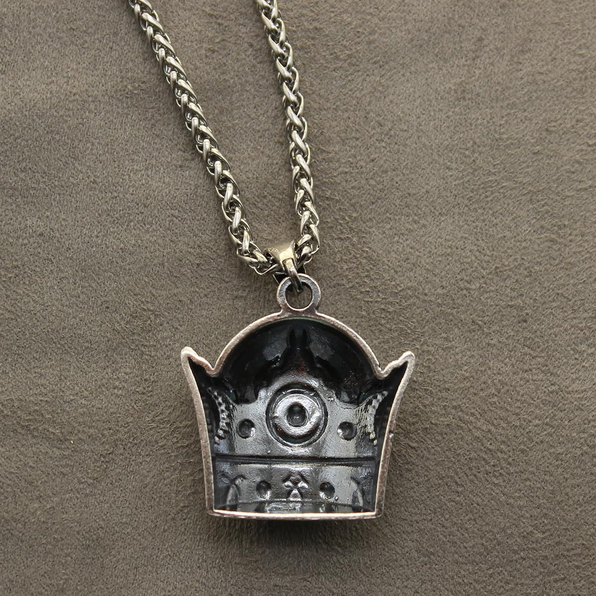 Asoodehdelan Sterling Silver Persian Pahlavi Kingdom Crown Necklace Chain Gift