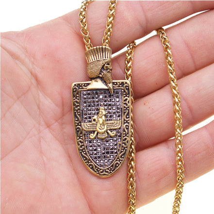 Cyrus The Great Farvahar Necklace Chain Persian Faravahar Gift Persia Farsi Parsi Art