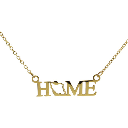 0 Iran Map Home Necklace Chain