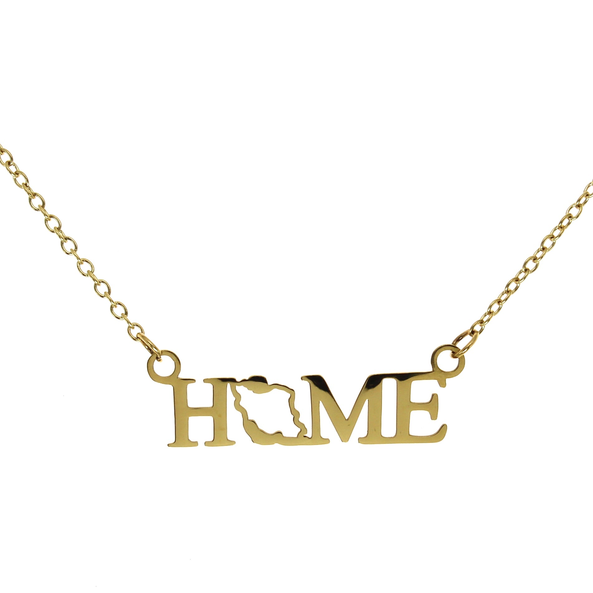 0 Iran Map Home Necklace Chain