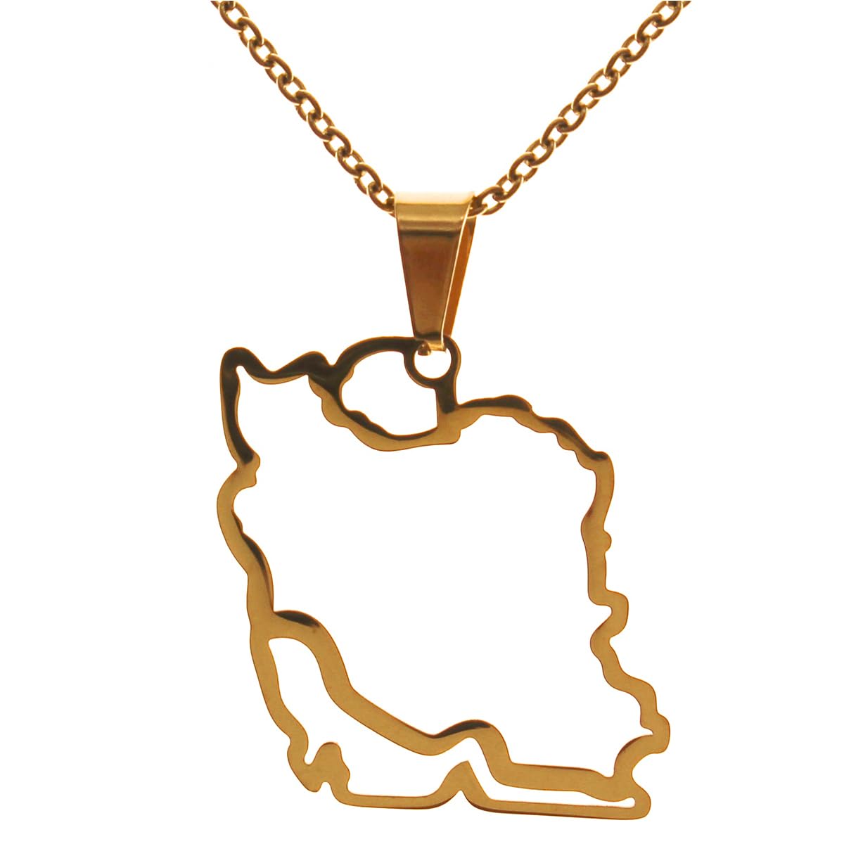 Iranian Persian Iran Map Necklace Pendant