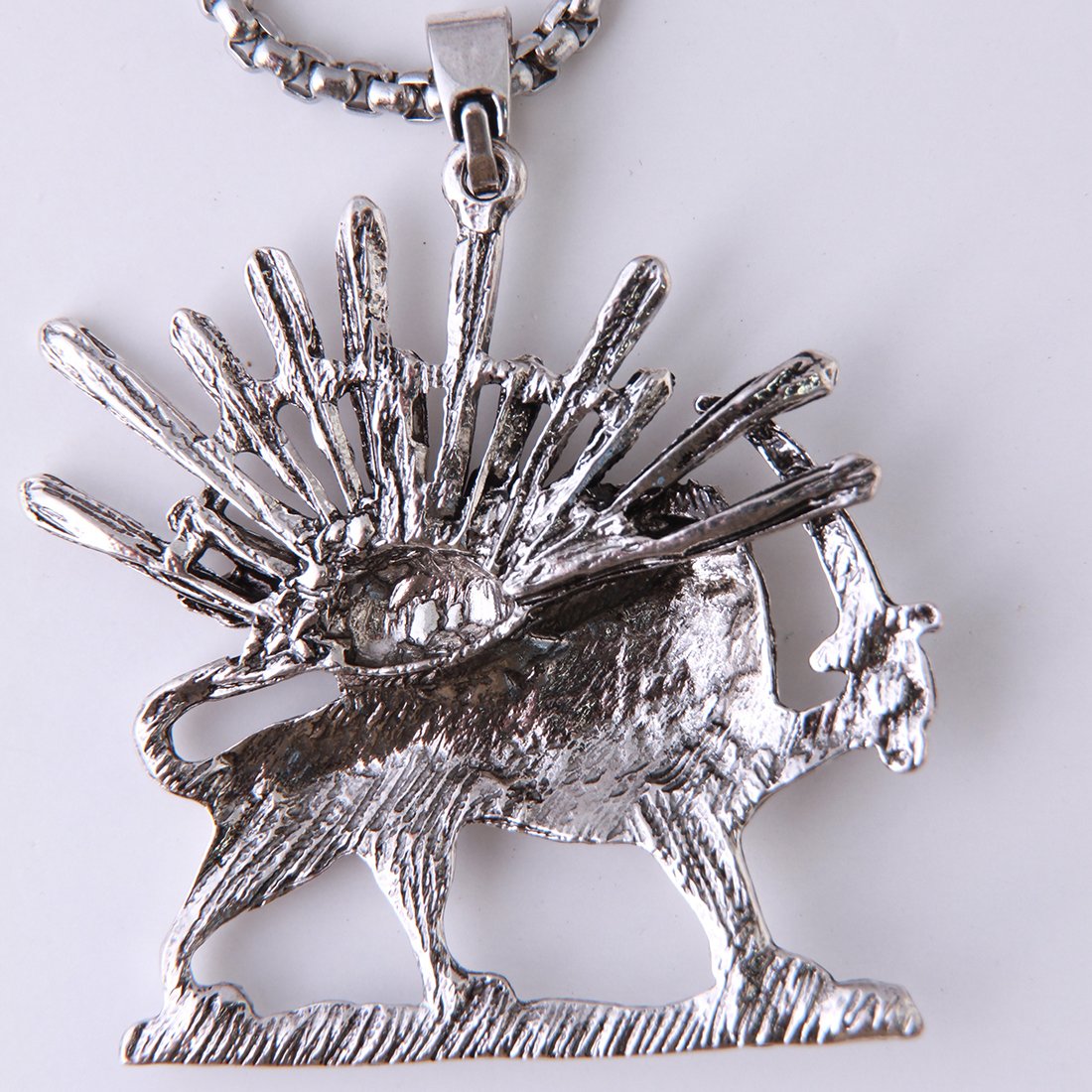 Iranian Persian Lion Sun Shir Khorshid Pahlavi Necklace