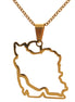 Iranian Persian Iran Map Necklace Pendant