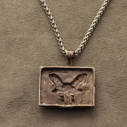 Sterling Silver Iranian Persian Capital Of Column Necklace