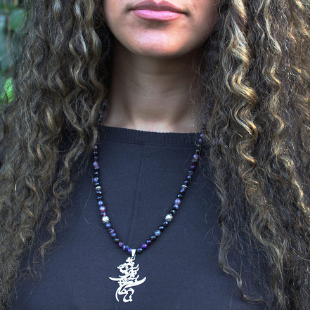 Iranian Persian Farsi Poem Necklace Iran Persia Gift Art Rumi Poem Necklace