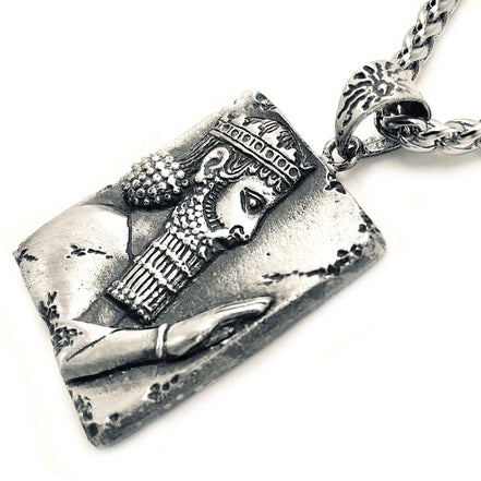 Sterling Silver Darius The Great King Of Persian Necklace Achaemenid