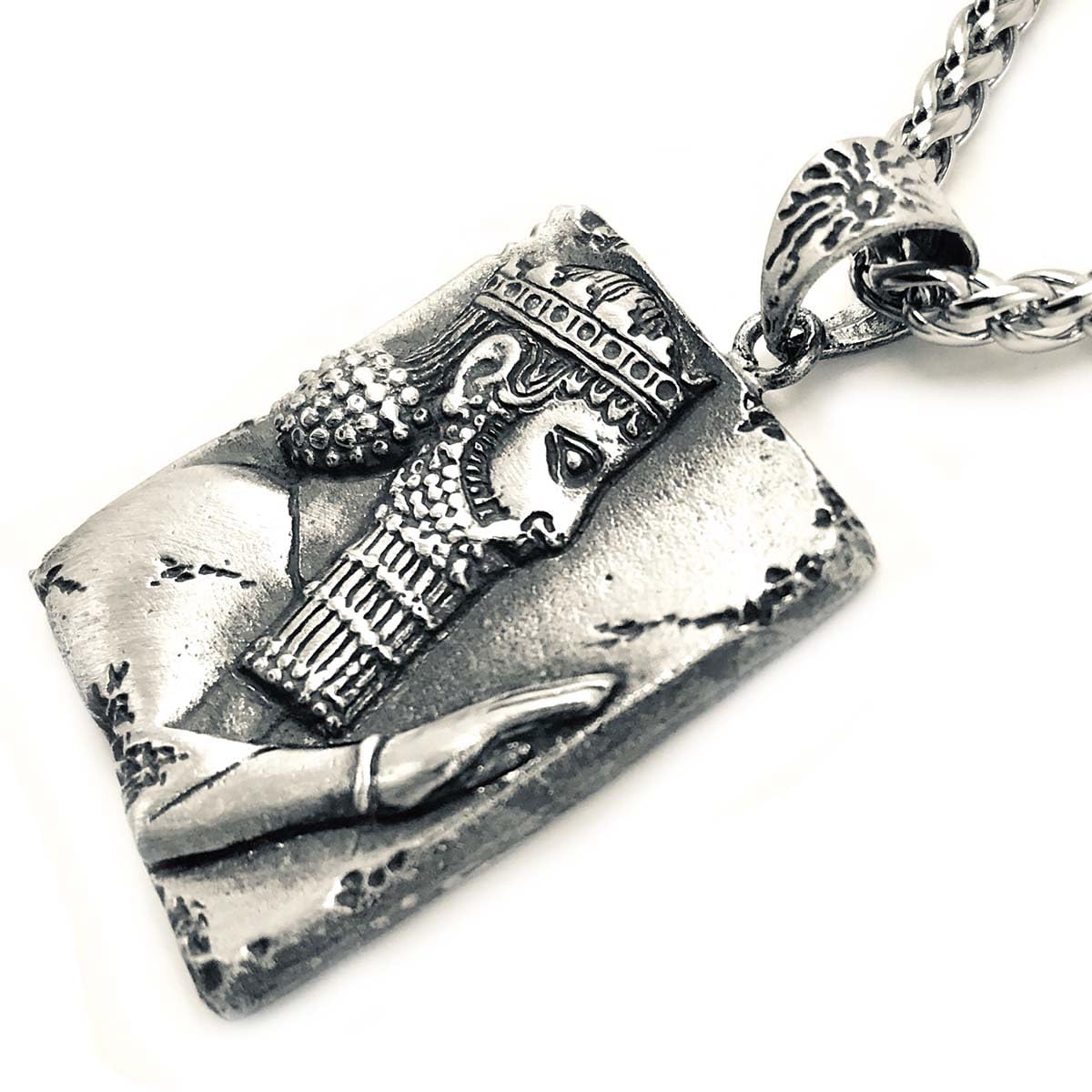 Sterling Silver Darius The Great King Of Persian Necklace Achaemenid