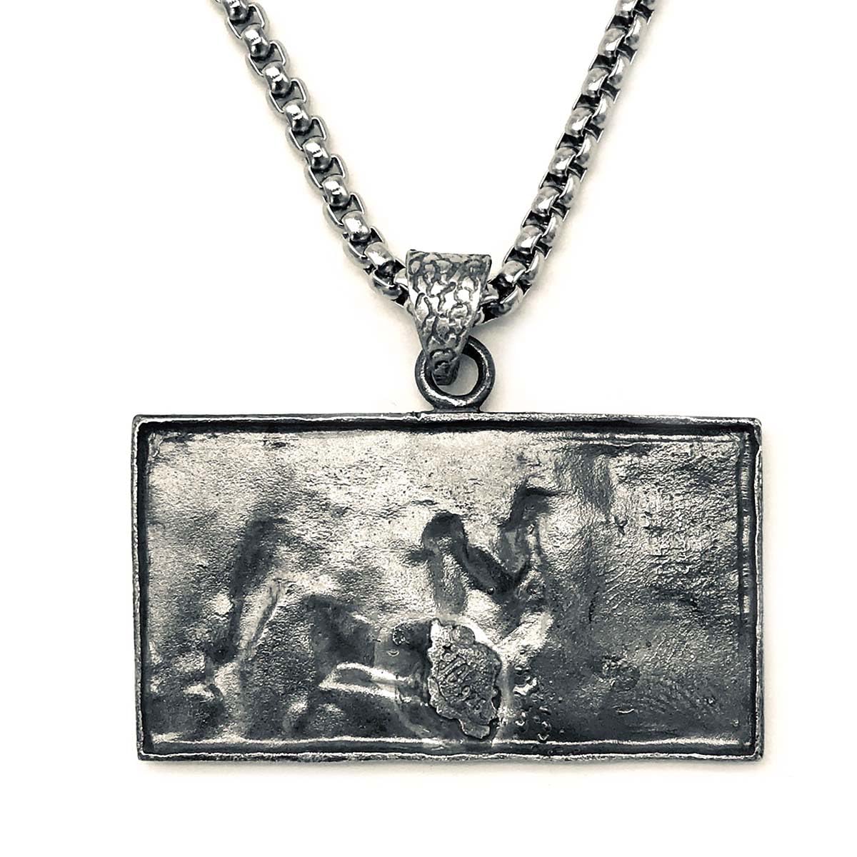Sterling Silver The Darius Seal Persian King Necklace